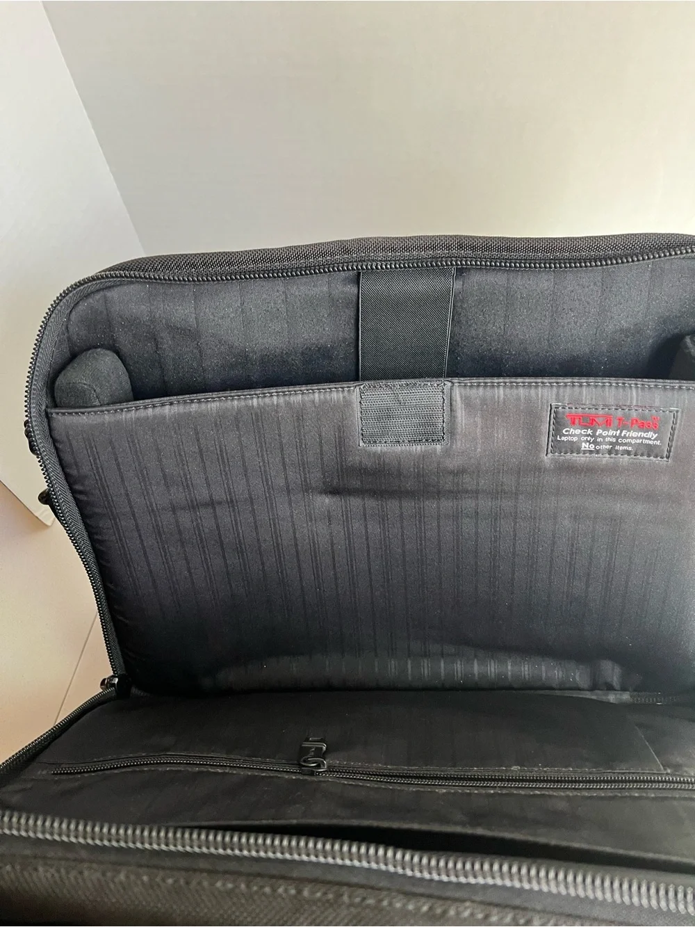 Tumi Alpha laptop briefcase black nylon business bag